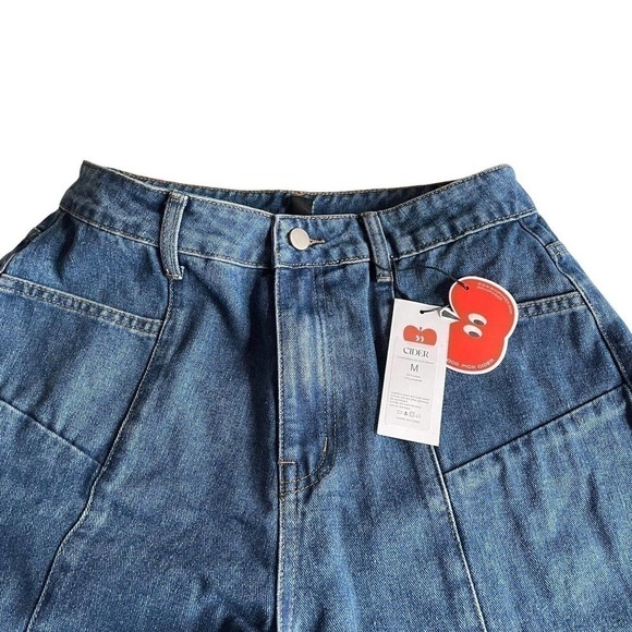 Cider Jeans Hi Rise 100% Cotton Wide Leg Super Soft Size Medium New - Picture 9 of 9